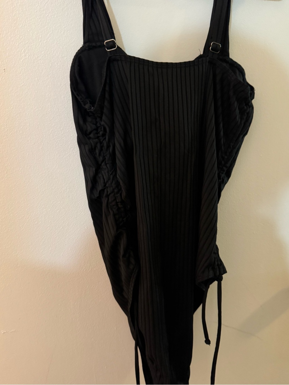 SHEIN Black Ribbed One-Piece Swimsuit for Kids